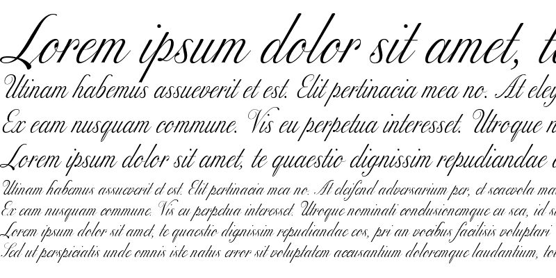 Sample of Excelsior Script Regular