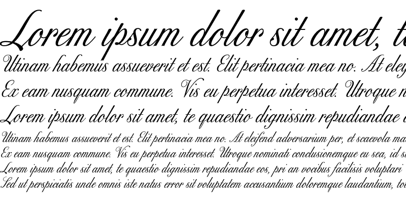 Sample of ExcelsiorScript Text Regular