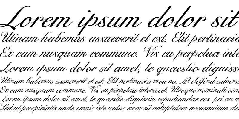 Sample of Excelsor Script Bold Italic