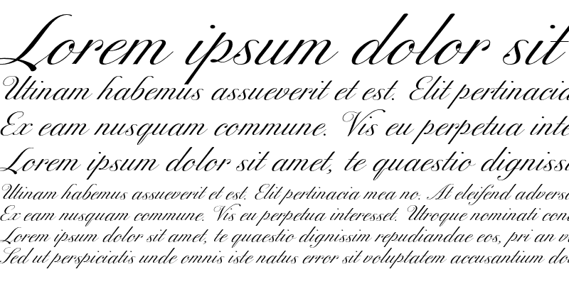 Sample of Excelsor Script Italic