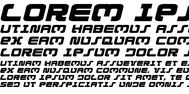 Sample of Exedore Expanded Italic