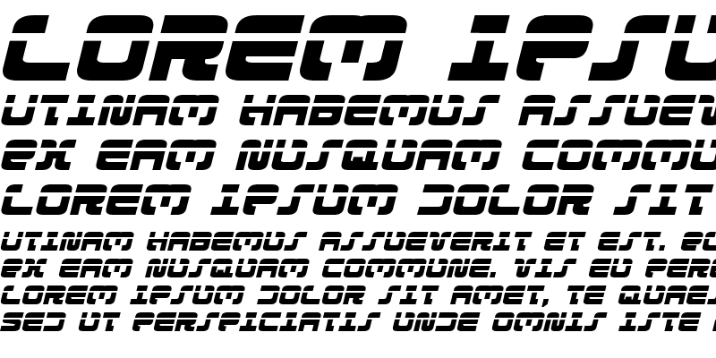 Sample of Exedore Laser Italic Italic