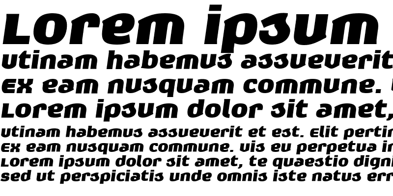 Sample of Exert Medium Italic