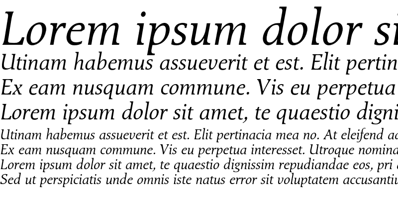Sample of Exlibris Italic