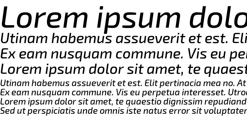 Sample of Exo 2 Medium Italic