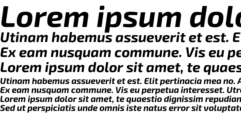 Sample of Exo 2.0 Bold Italic