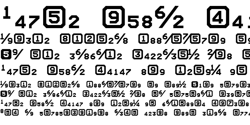 Sample of Expo Numerals Regular