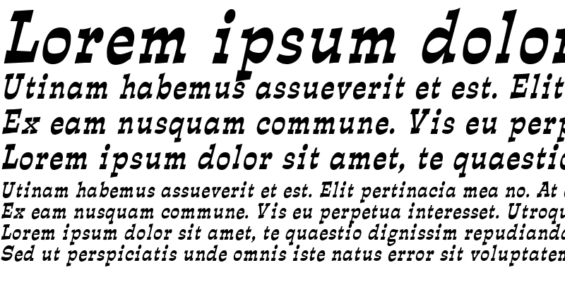 Sample of Expose Condensed Italic