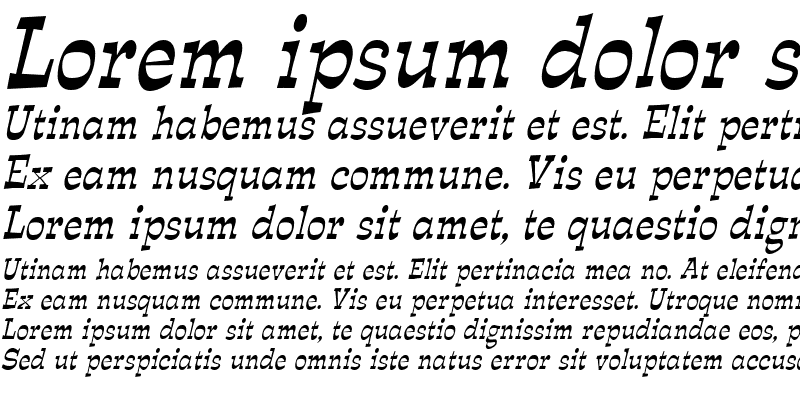 Sample of Expose Thin Condensed Italic