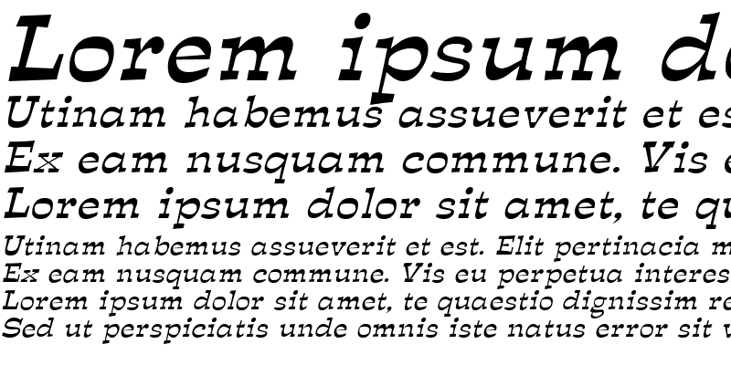 Sample of ExposeThin Italic