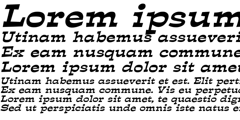 Sample of ExposeWide Italic