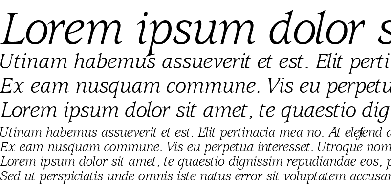 Sample of ExpositionSSK Italic