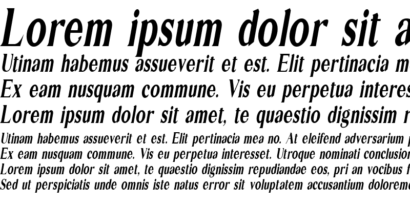 Sample of EXTRA Serif Italic