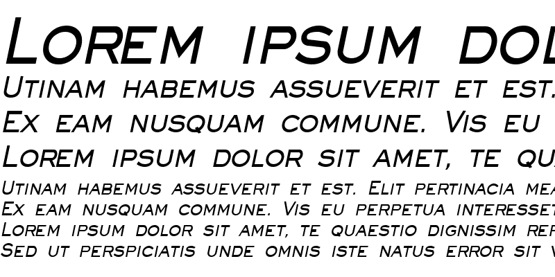 Sample of Eyeglass-Condensed Bold Italic