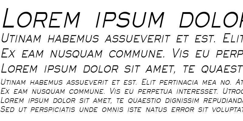 Sample of EyeglassThin Italic