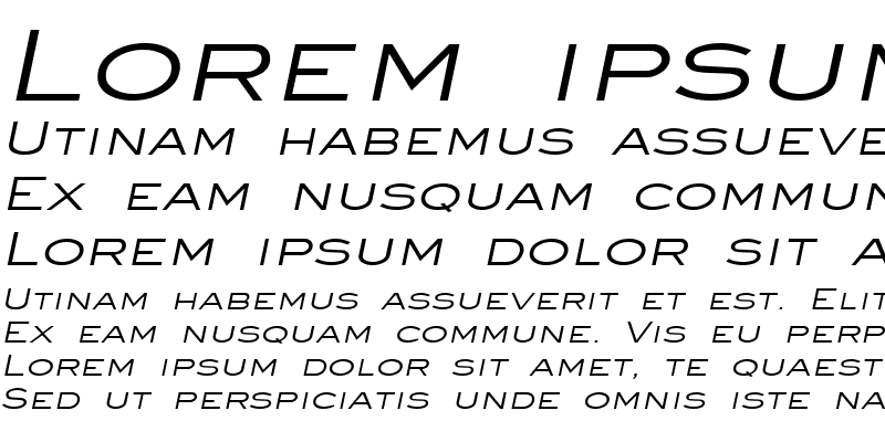 Sample of EyeglassWide Italic
