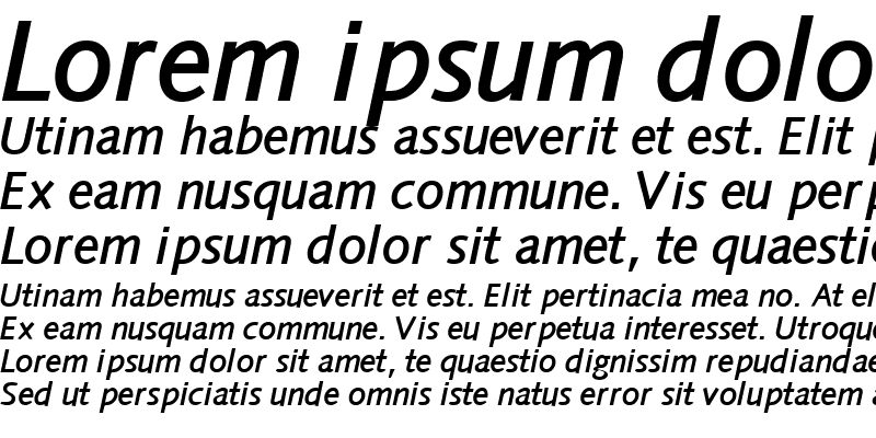 Sample of FacileSSK Bold Italic
