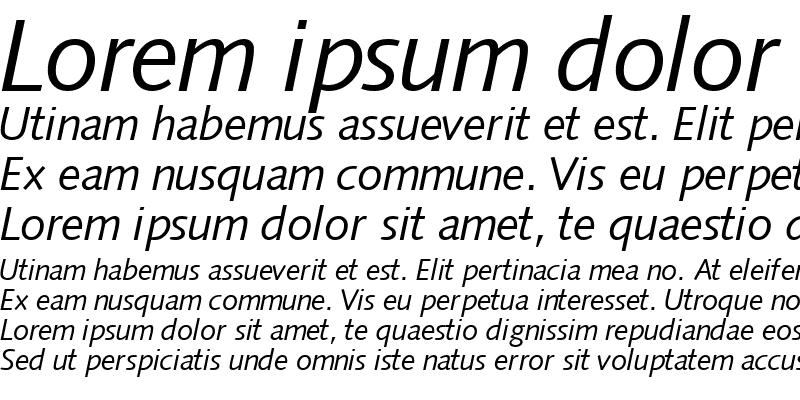Sample of FacileSSK Italic