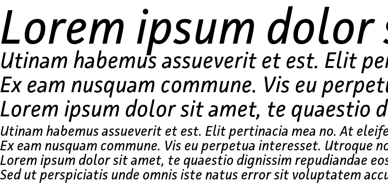 Sample of Facit Italic