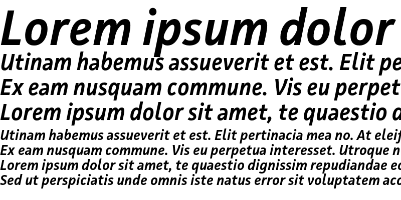 Sample of Facit Semibold Italic