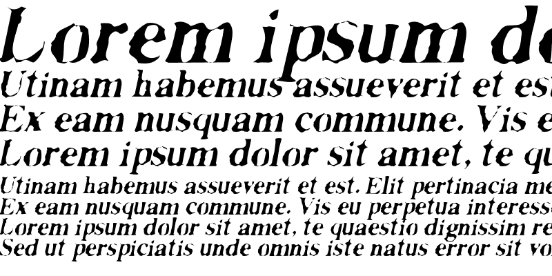 Sample of Facsimiled Italic