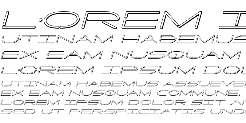 Sample of Factor 3D Italic