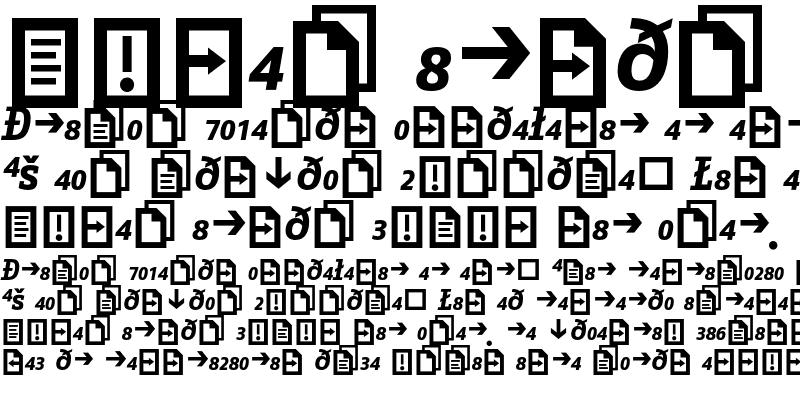 Sample of Fago Office Serif Exp Bold Italic