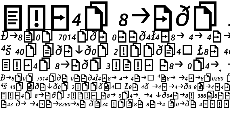 Sample of Fago Office Serif Exp Regular Italic
