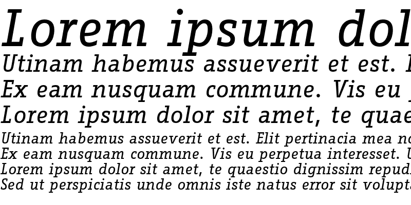 Sample of Fago Office Serif Regular Italic