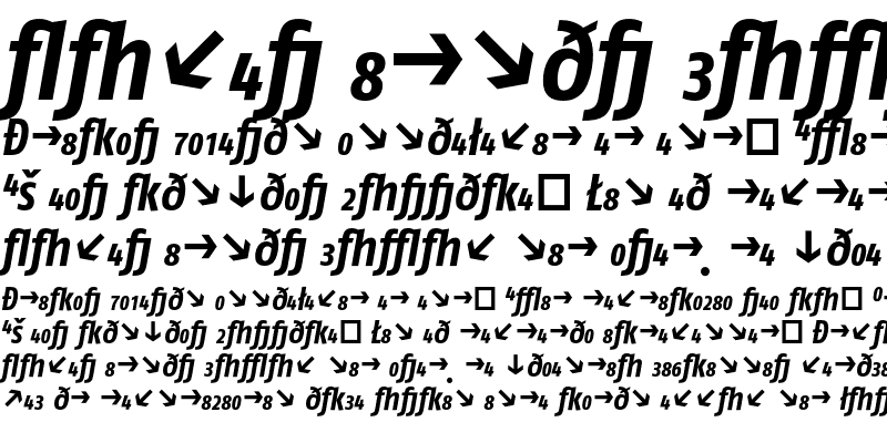 Sample of FagoCo Exp Bold Italic