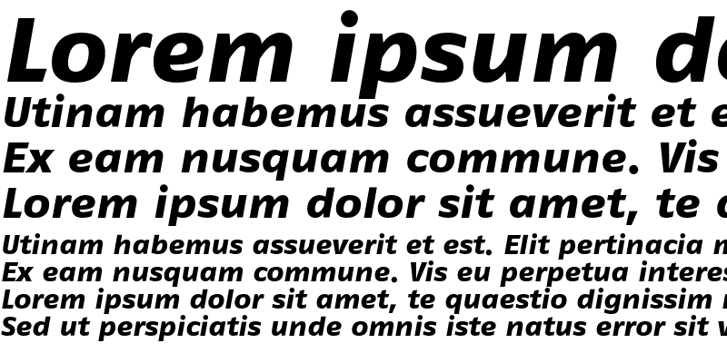Sample of FagoEx ExtraBold Italic