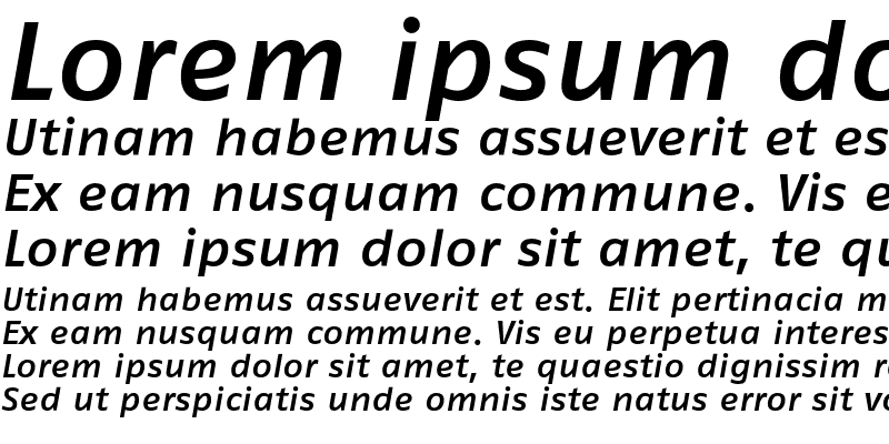 Sample of FagoEx Medium Italic