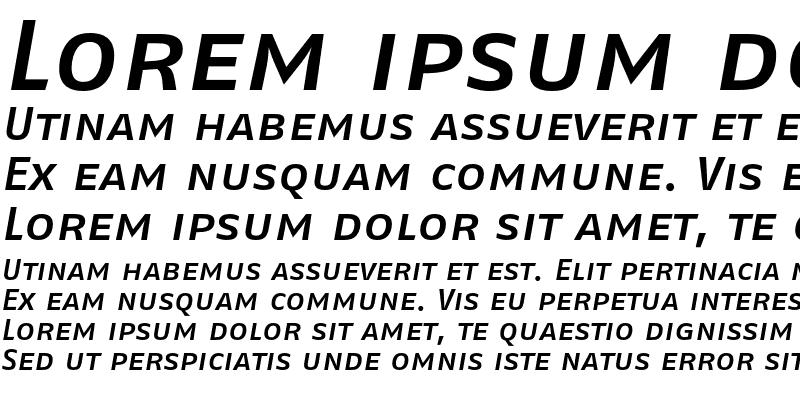 Sample of FagoExTf Caps Medium Italic