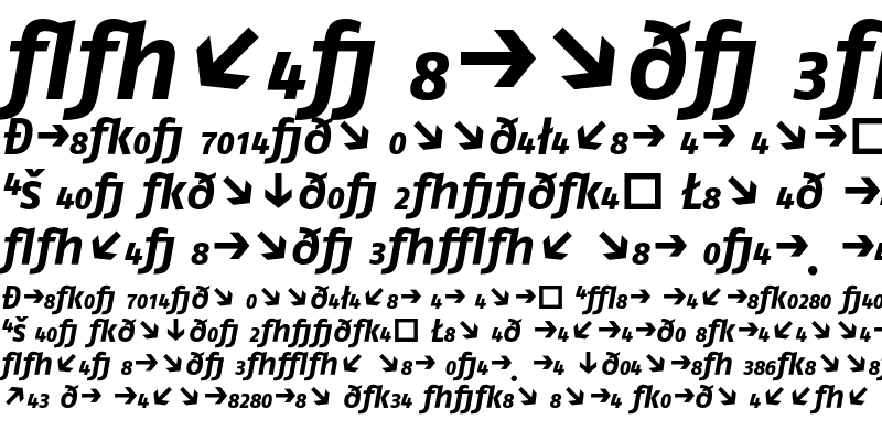 Sample of FagoNo Exp Bold Italic