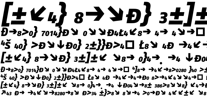 Sample of FagoNo ExtraBoldCapsExp Italic