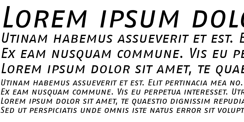 Sample of FagoNo Italic