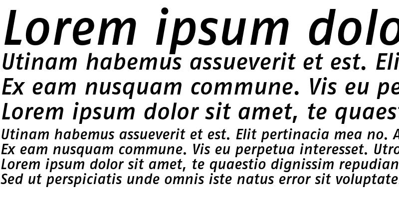 Sample of FagoNo Medium Italic
