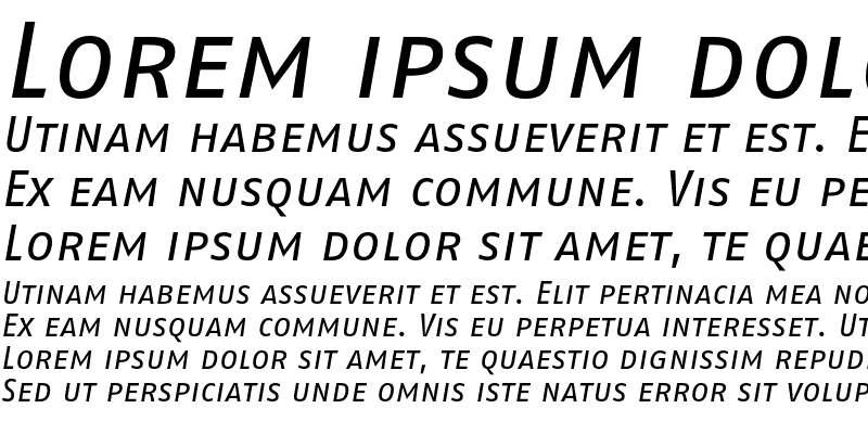 Sample of FagoNoTf Caps Italic
