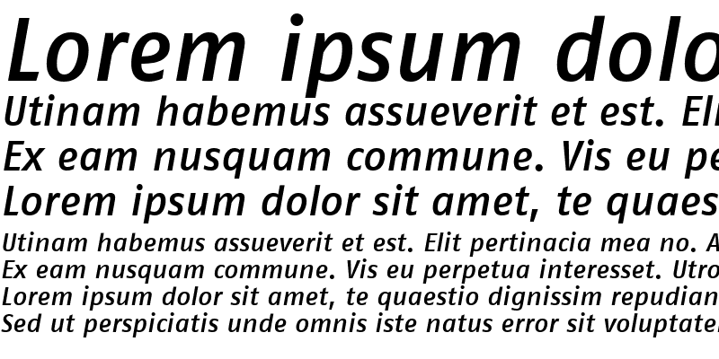 Sample of FagoNoTf ItalicMedium