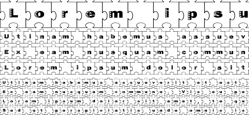 Sample of Failed Font 2 Jigsaw