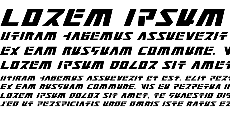 Sample of Falconhead Italic Italic