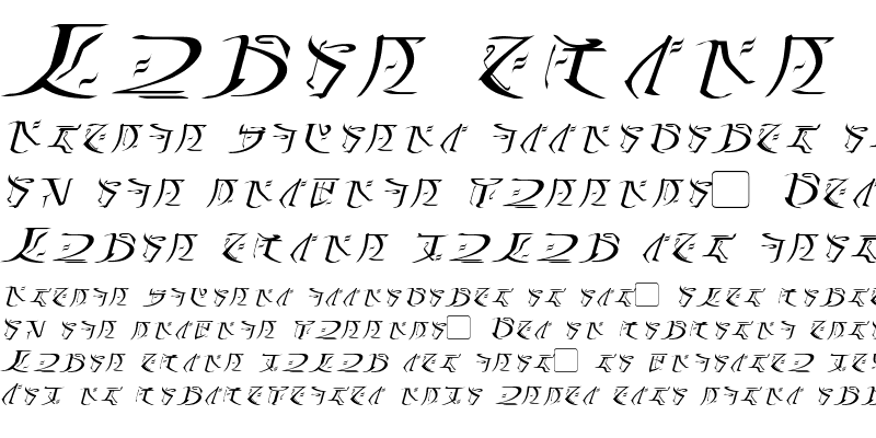 Sample of Falmer Italic