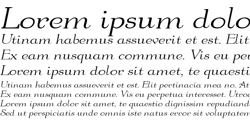 Sample of Fanciful-Extended Italic