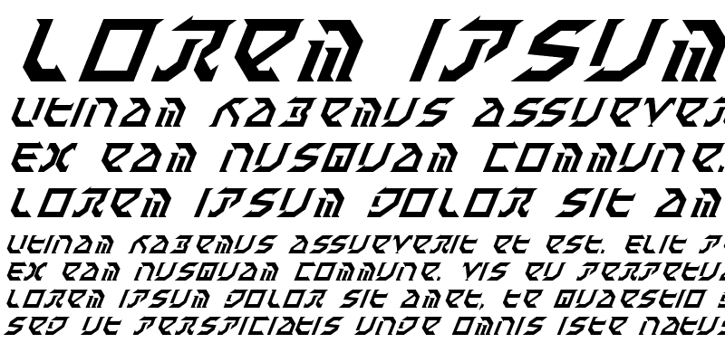 Sample of Fantazian Italic