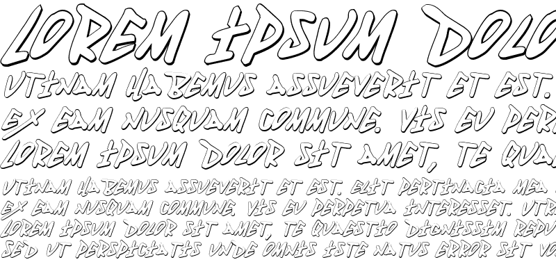 Sample of Fantom 3D Italic Italic