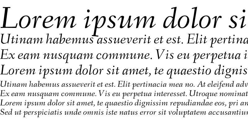 Sample of Fanwood Italic