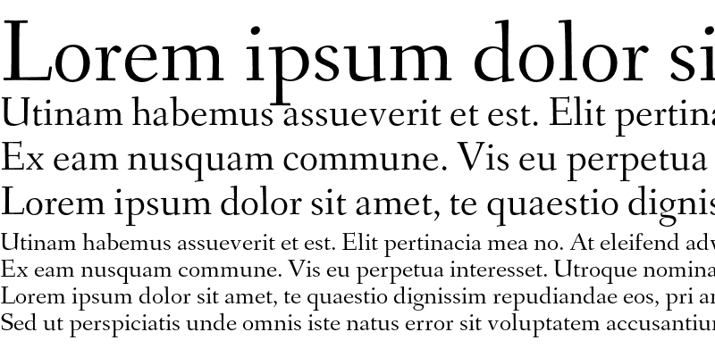 Sample of Fanwood Regular