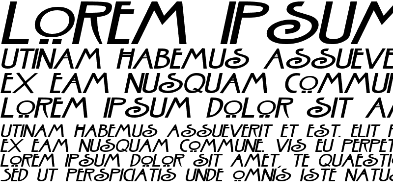 Sample of Fanzee-Extended Italic