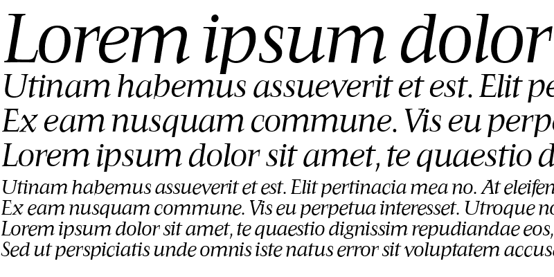 Sample of Farringdon Italic