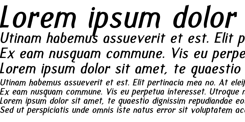 Sample of Fasciani-Senza Bold Italic